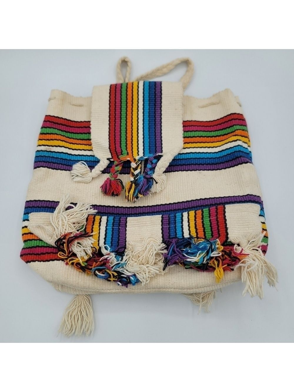 Rainbow Backpack Multicolor Striped Bag #1541